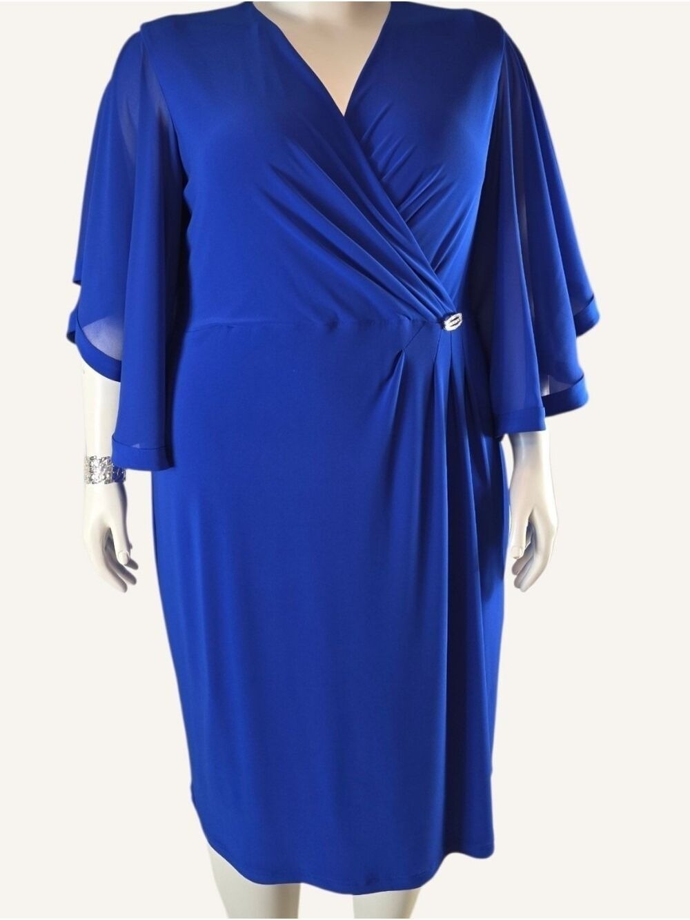 Joseph Ribkoff Royal Blue Wedding Guest Dress Size 20 NWT - Picture 3 of 9